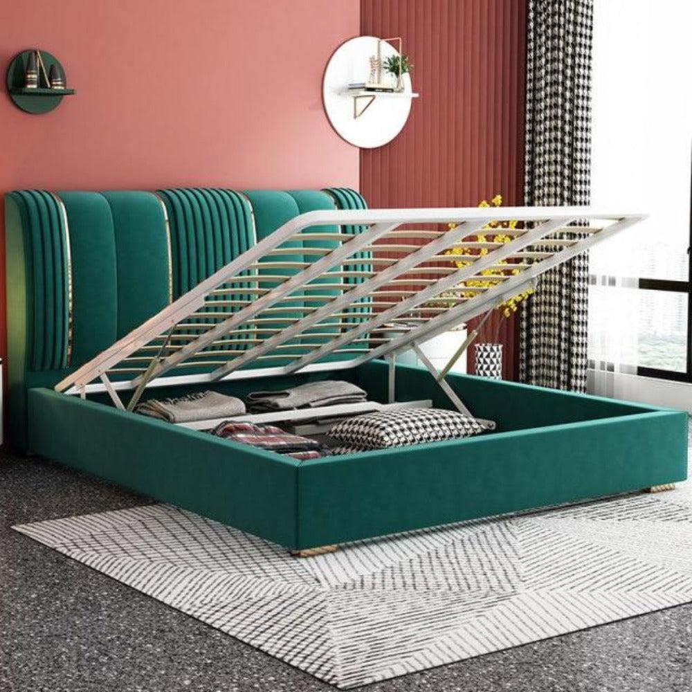 Lixra Versatile Modern Touch Luxurious Fabric Bed