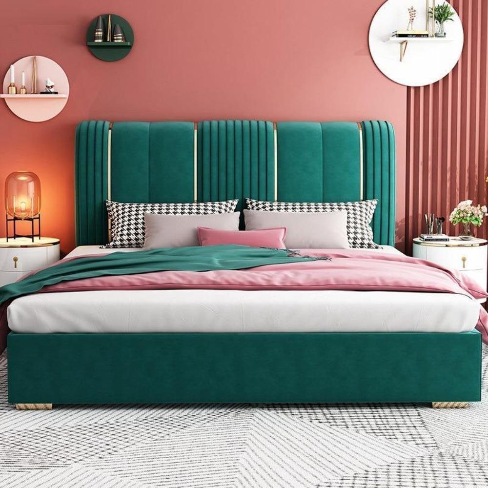 lixra Versatile Modern Touch Luxurious Fabric Bed