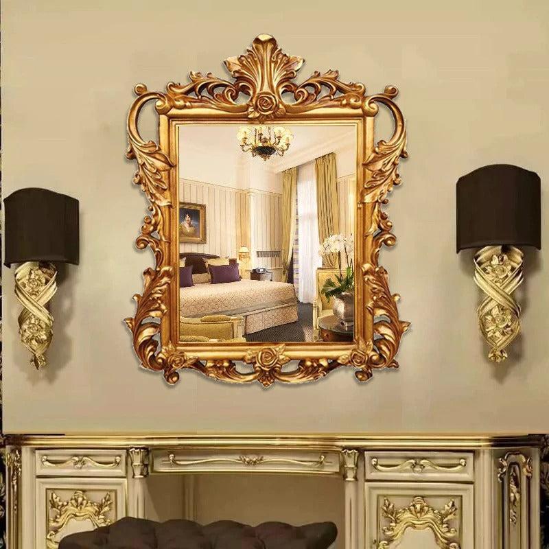 Lixra Vintage Dazzle Gold Finish Decorative Mirror