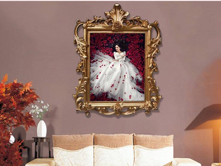 lixra Vintage Dazzle Gold Finish Decorative Mirror