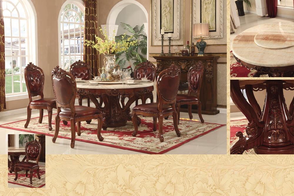 Lixra Vintage European Round Dining Table Set