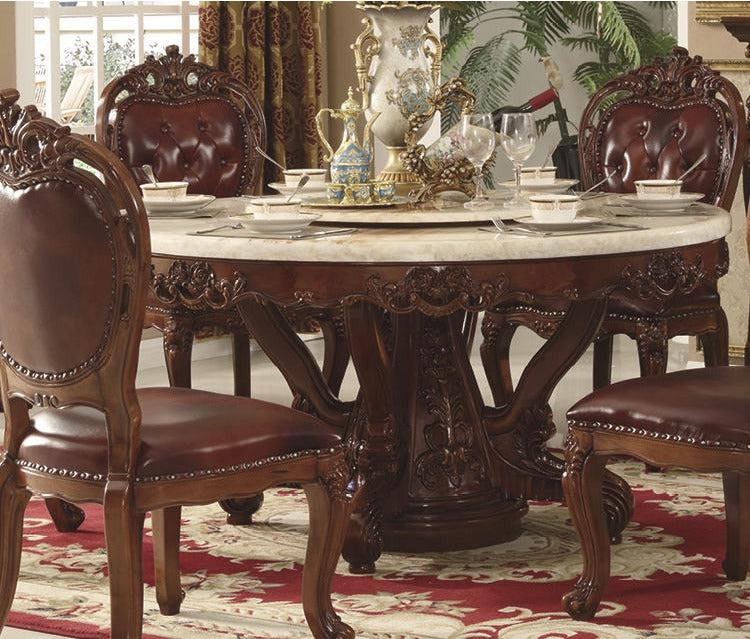 Lixra Vintage European Round Dining Table Set
