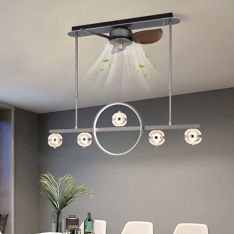 Lixra Vintage Style Pendant With Ceiling-Fan