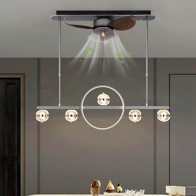 Lixra Vintage Style Pendant With Ceiling-Fan