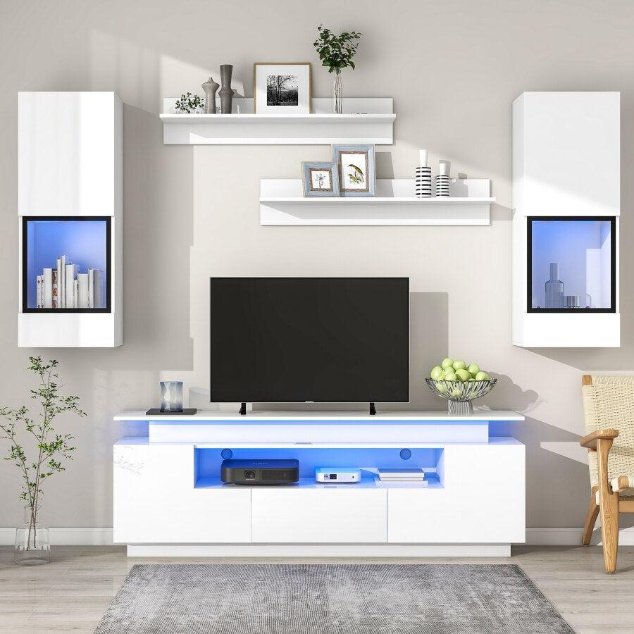 Lixra Wall Mounted Luxurious TV Cabinet Set