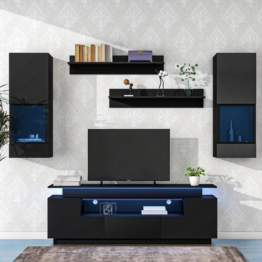 Lixra Wall Mounted Luxurious TV Cabinet Set