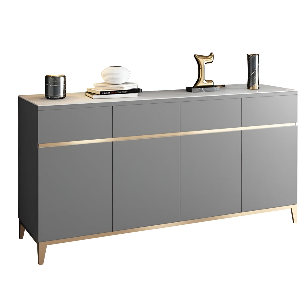 lixra Western Wooden Glossy Buffet Table