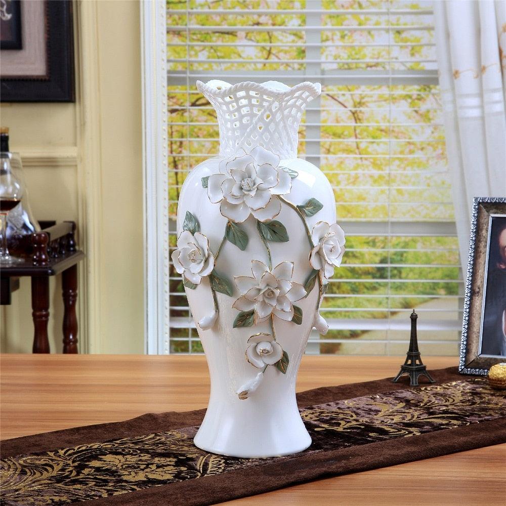Lixra White Modern Home Decor Flower Vase
