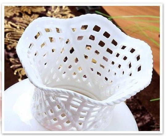 Lixra White Modern Home Decor Flower Vase