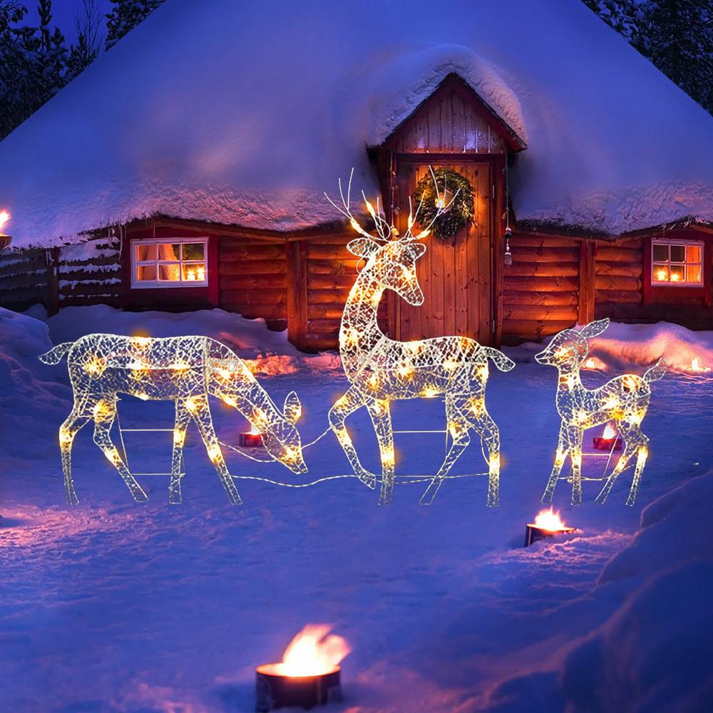 Lixra Winter Wonderland Deer Family Display