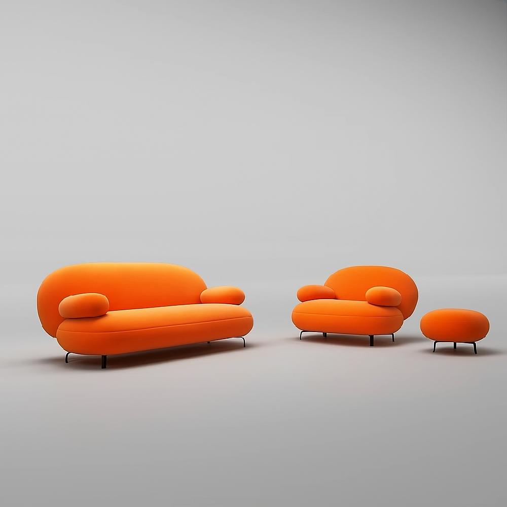 Lixra Wondrous Microfiber Fabric 3-Piece Sofa Set