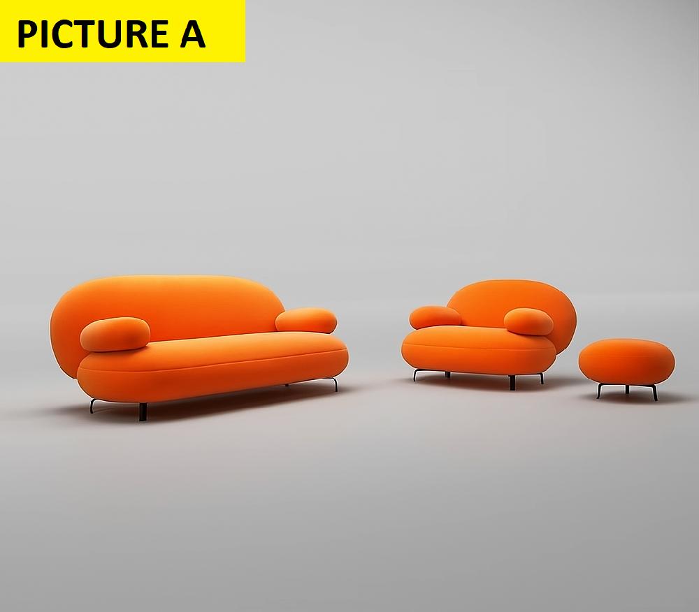 Lixra Wondrous Microfiber Fabric 3-Piece Sofa Set