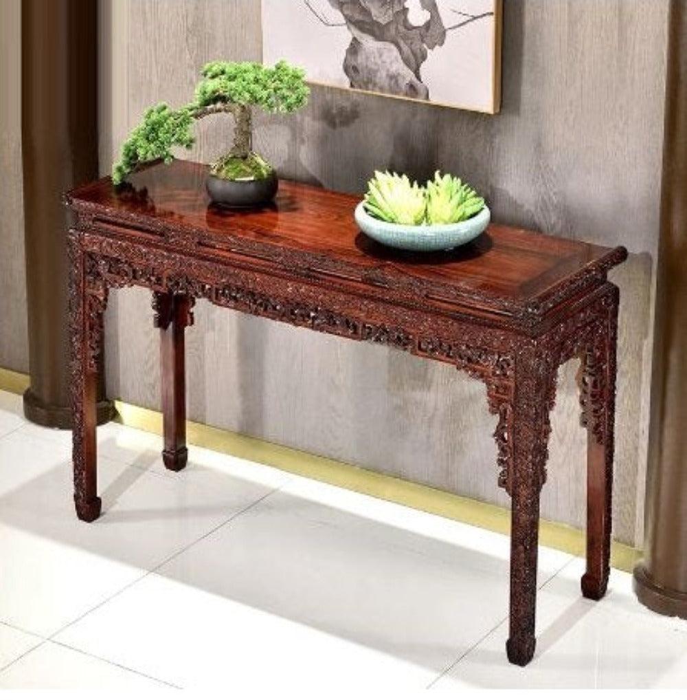 Lixra Wooden Crafted Rectangular Accent Table