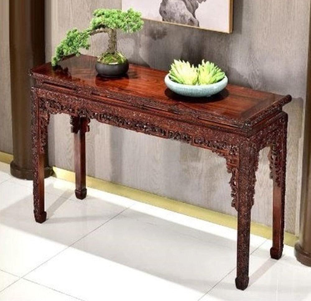 Lixra Wooden Crafted Rectangular Accent Table