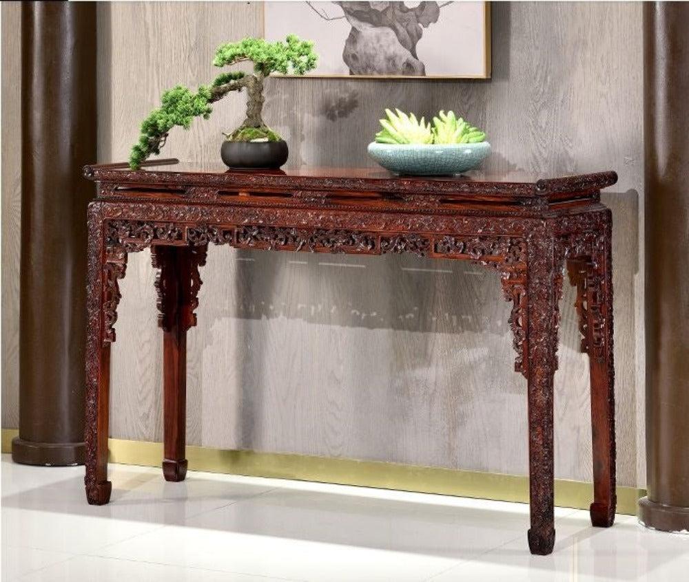 Lixra Wooden Crafted Rectangular Accent Table