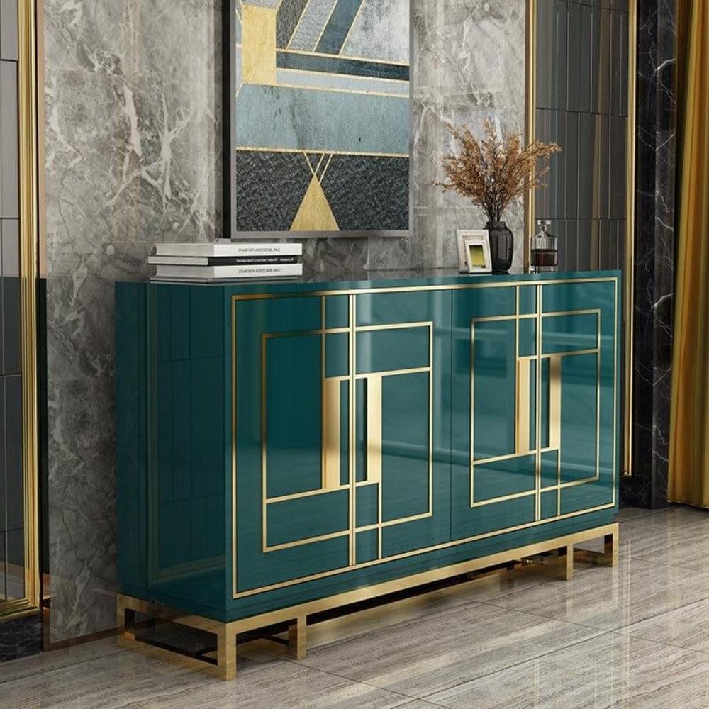 Lixra Wooden Double Door Modern Buffet Table