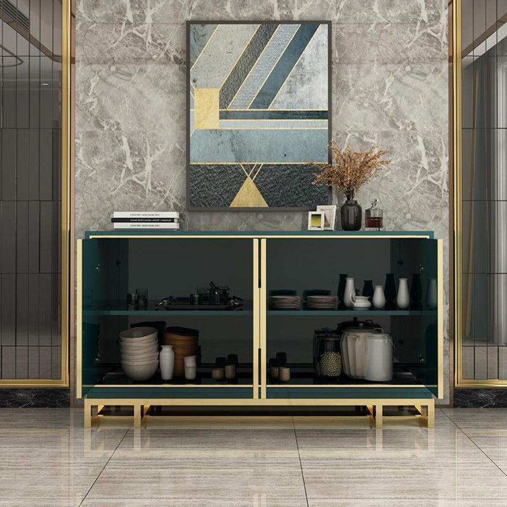 Lixra Wooden Double Door Modern Buffet Table