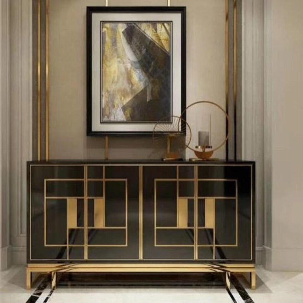 Lixra Wooden Double Door Modern Buffet Table