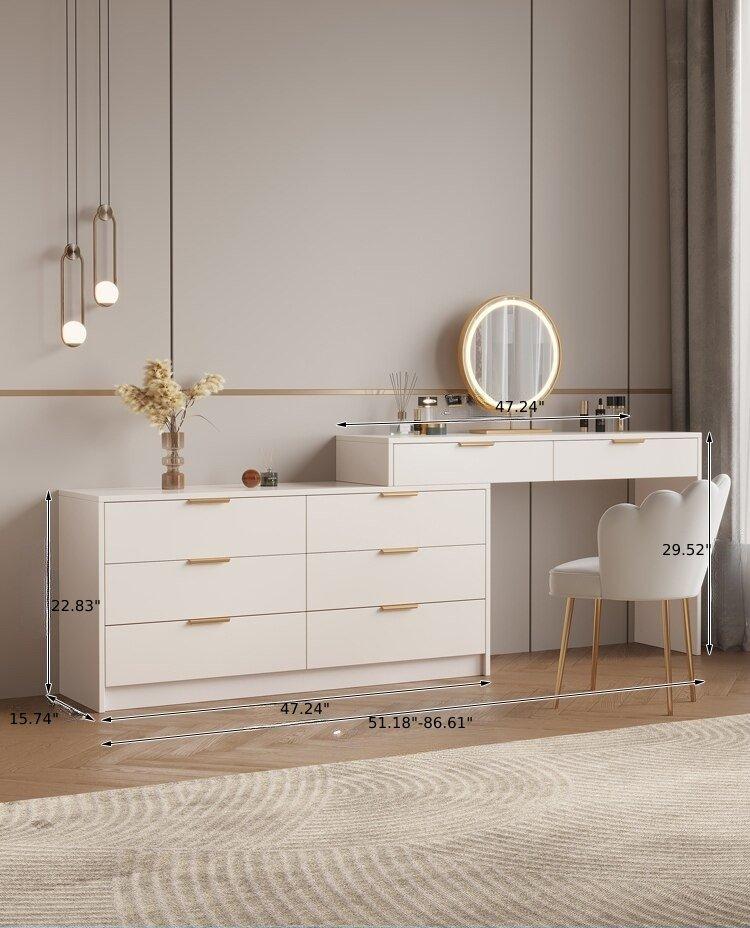 Lixra Wooden Dressing Cabinet With Storage