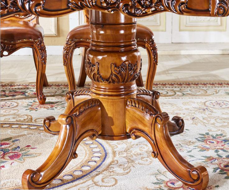 Lixra Wooden Handcrafted European Dining Table Set