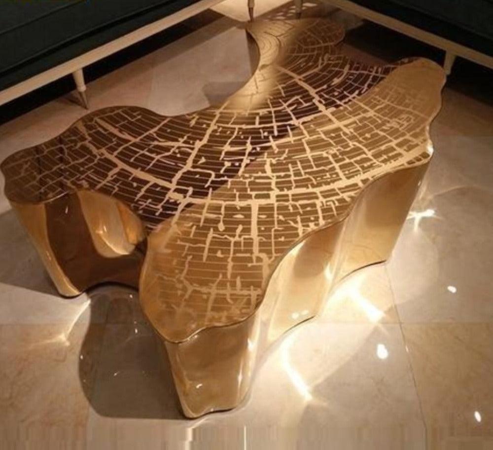 lixra Wooden Polished Luxurious Coffee Table