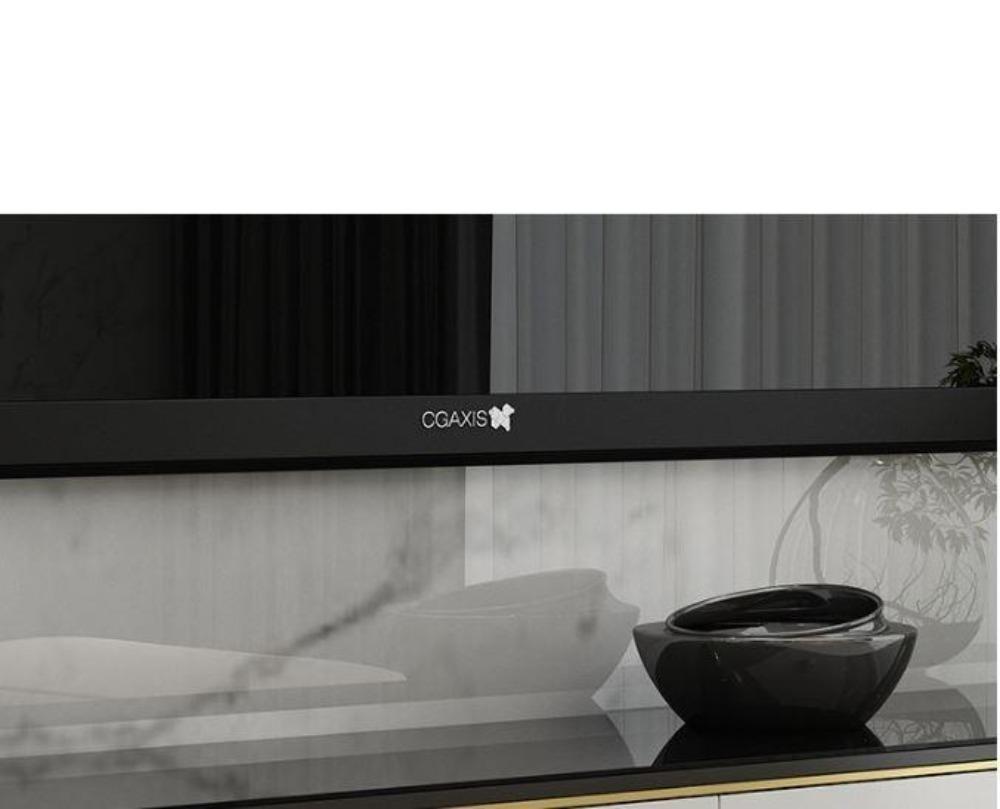 Lixra Wooden Polished Modern TV Stand