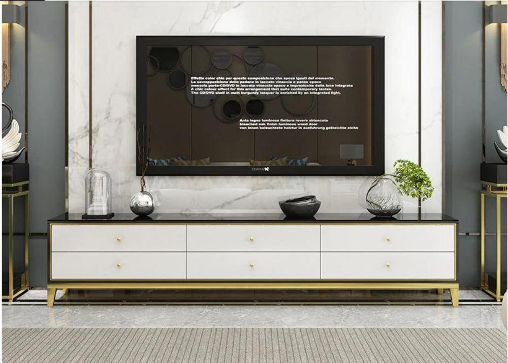 lixra Wooden Polished Modern TV Stand