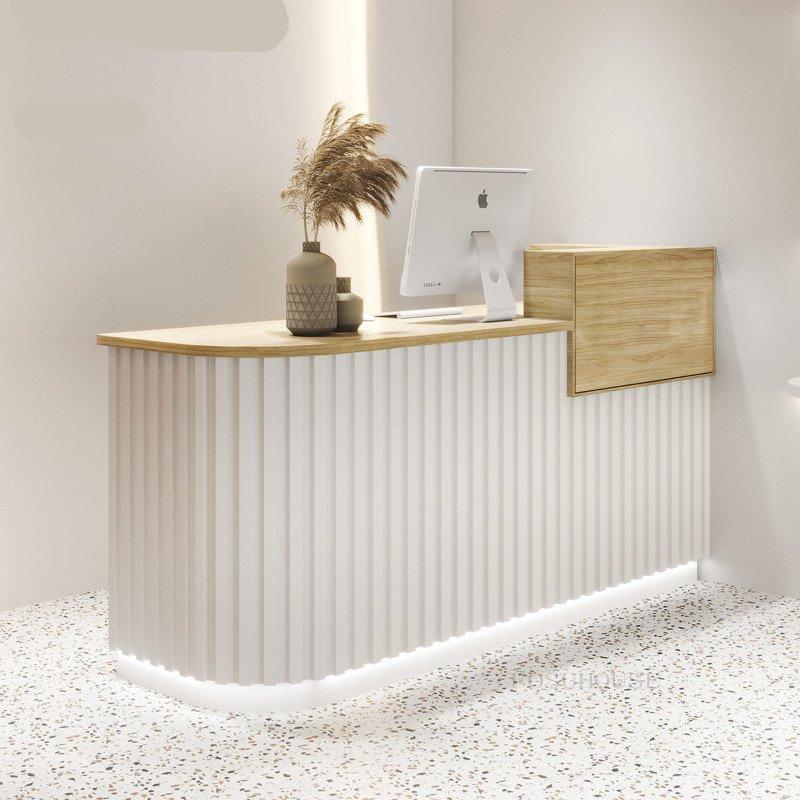 Lixra Wooden Top Office Reception Desk