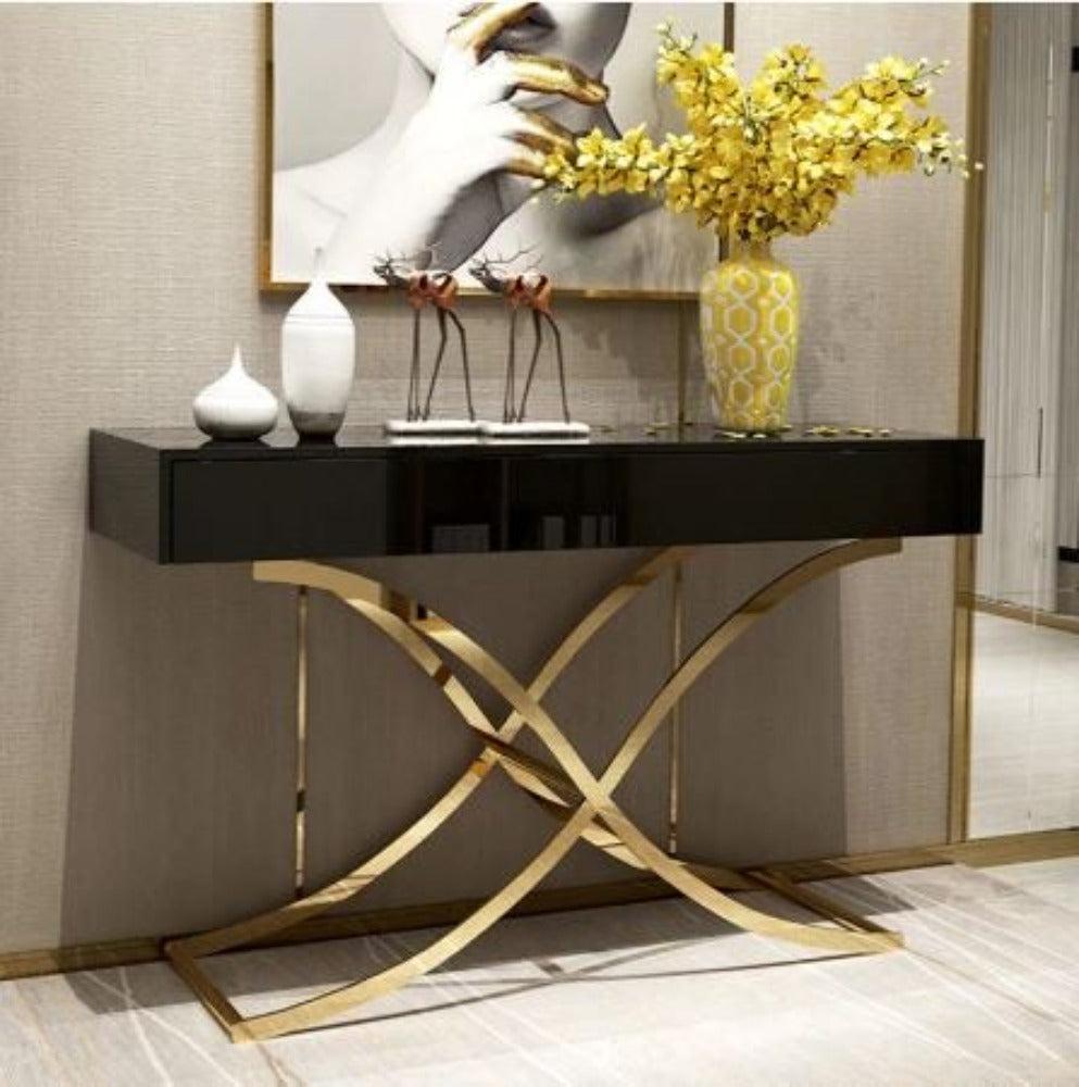 Lixra X-Shaped Base Wooden Accent Table