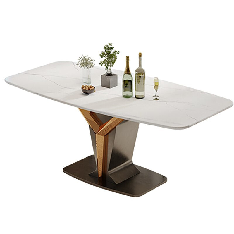 Lixra Y-Design Base Marble Dining Table Set
