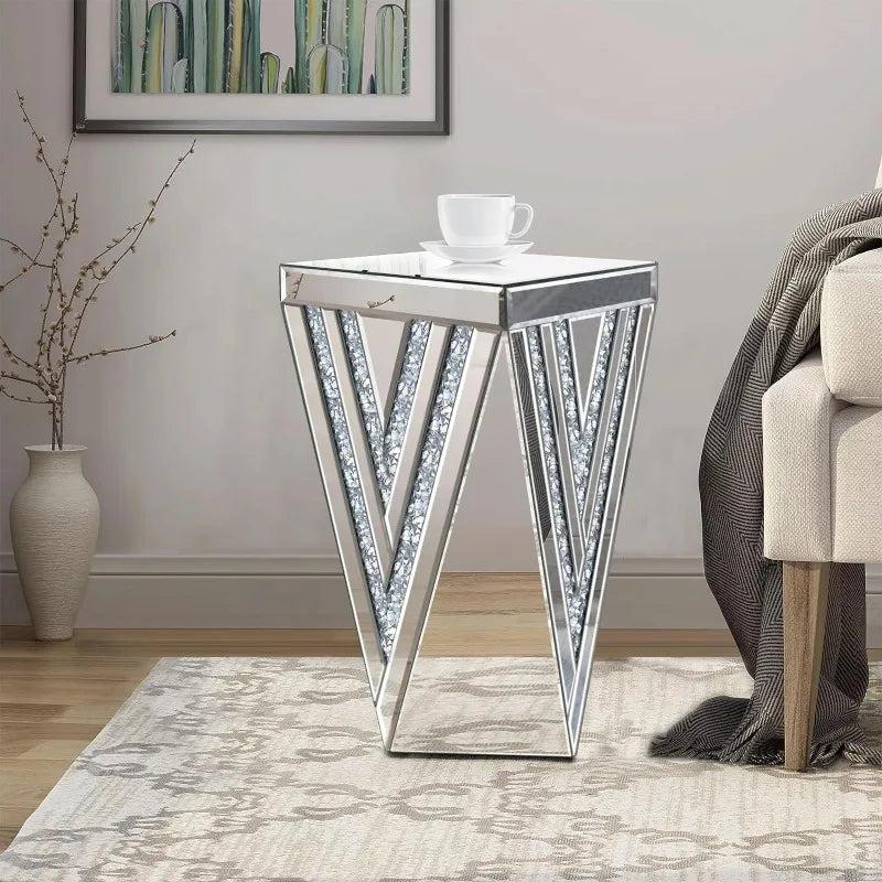 Lixra Luxuriant Design Captivating Mirrored Side Table