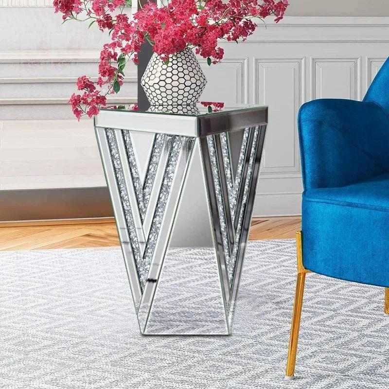 lixra Luxuriant Design Captivating Mirrored Side Table