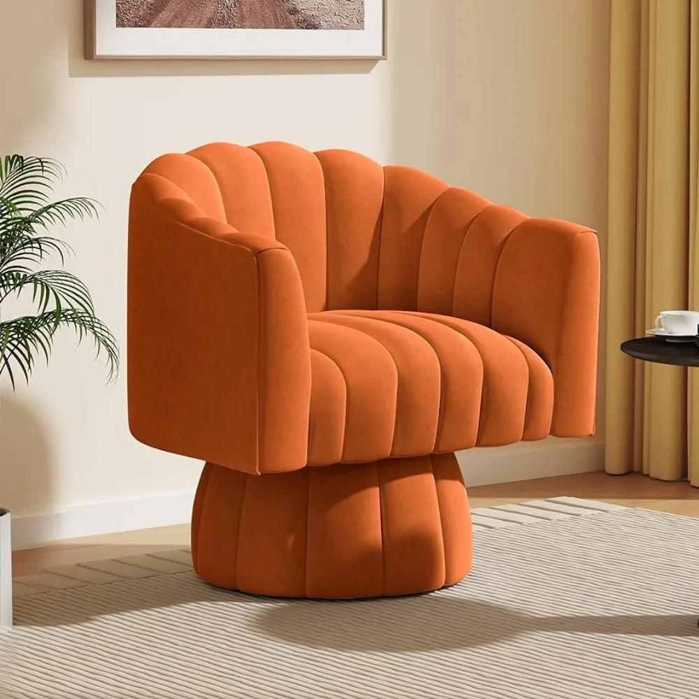 lixra Luxurious Comfort Velvet Fabric Swivel Accent Chair