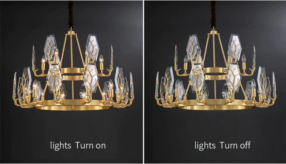 Lixra Luxurious Copper Finish Ostentatious Chandelier