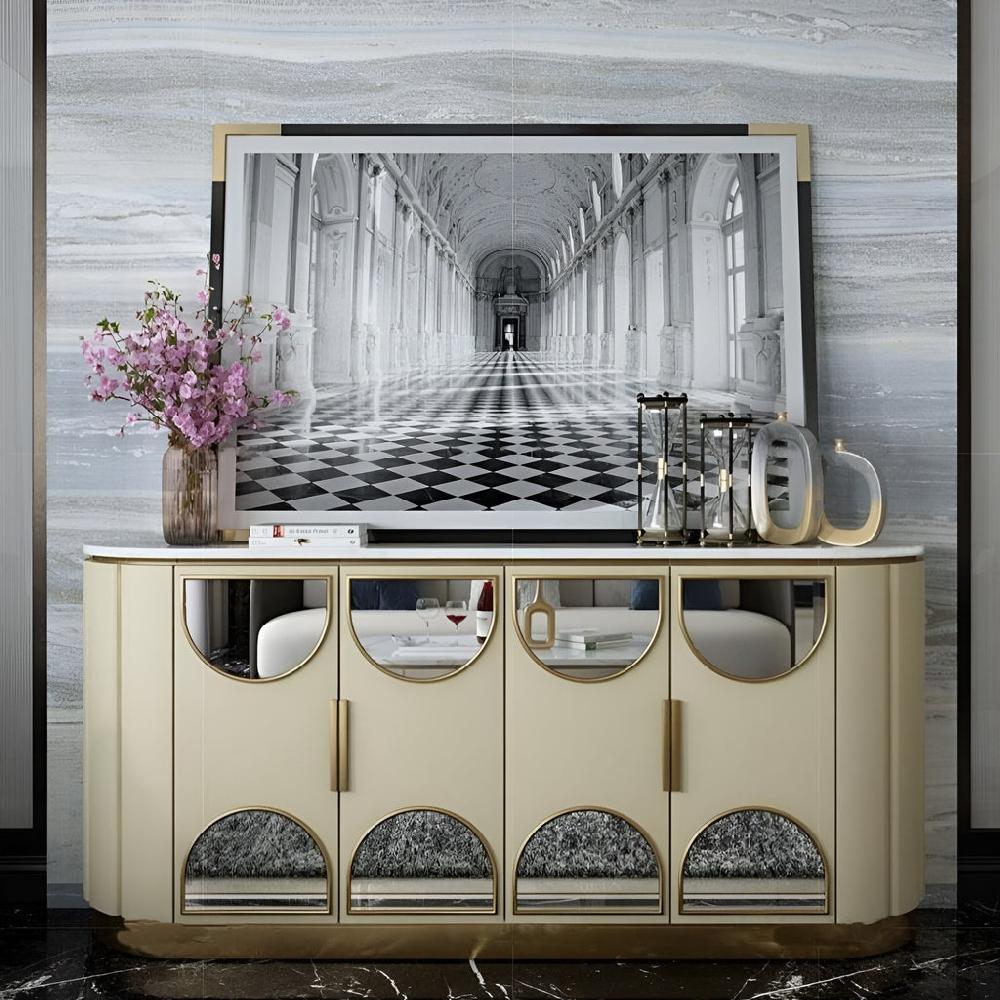 Lixra Luxurious Designed Wooden Modern Buffet Table