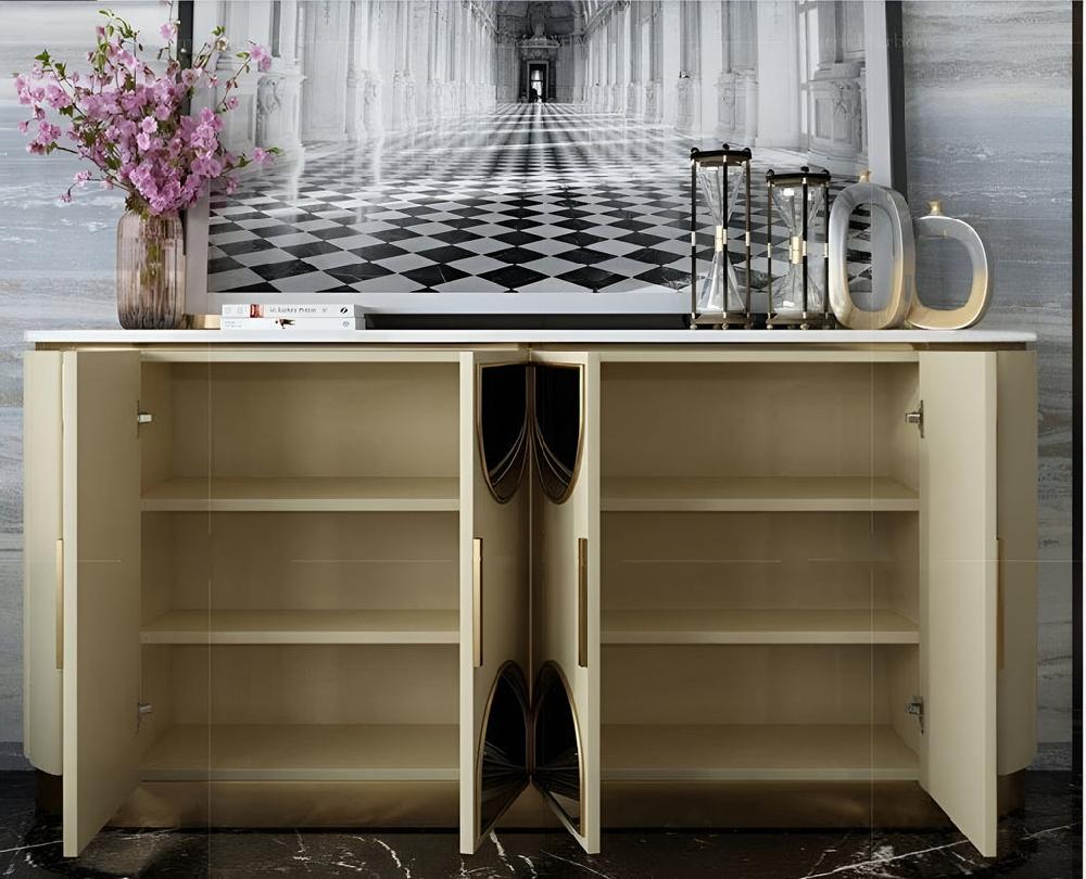 Lixra Luxurious Designed Wooden Modern Buffet Table