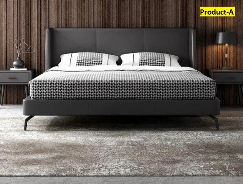 Lixra Luxurious Elementary Design Comfy Leather Bed