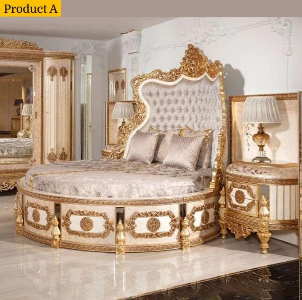 Lixra Luxurious European Fabric Bed With Antique Design
