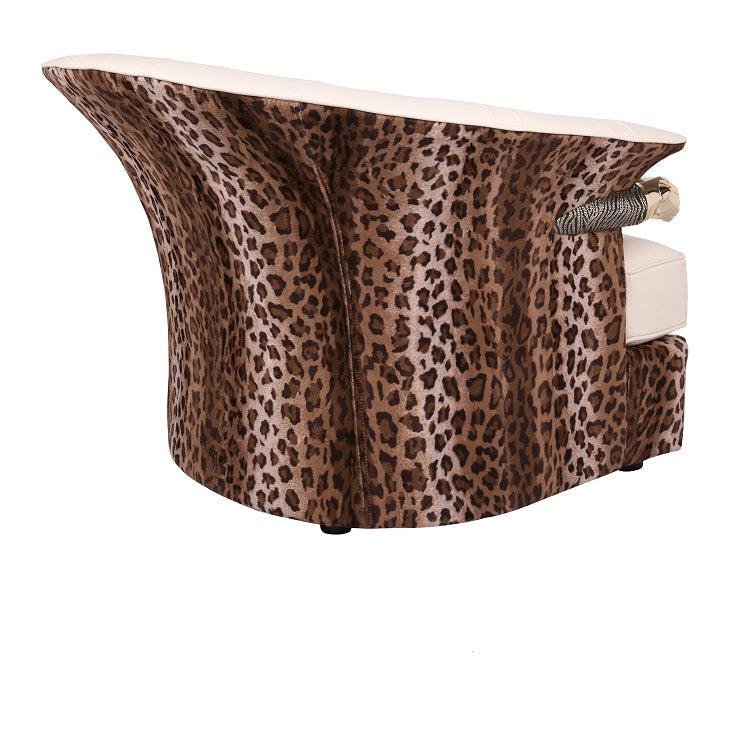 Lixra Luxurious Leather Accent Chair With Modern Design