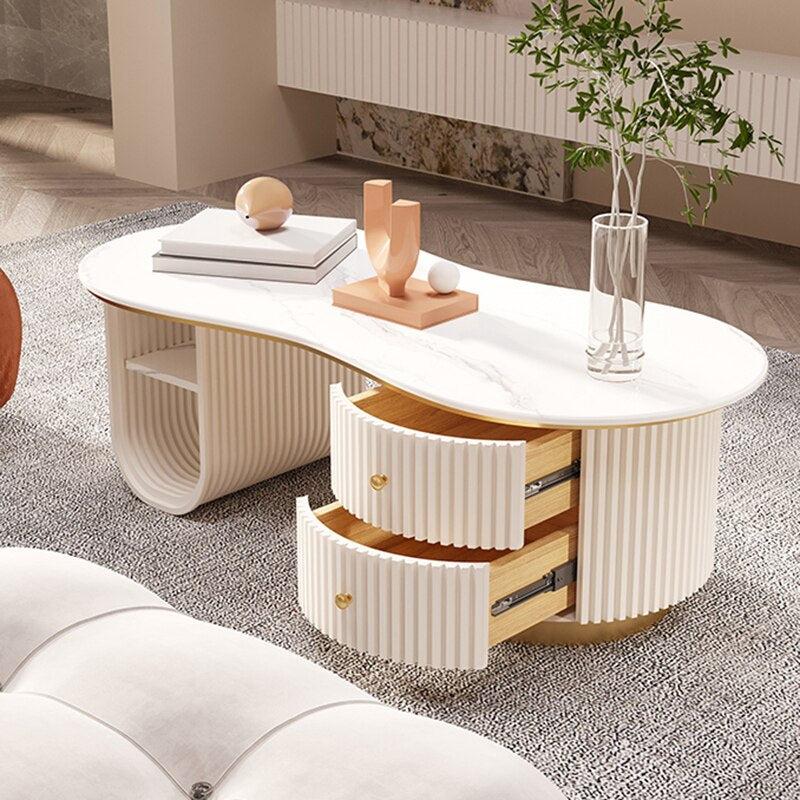 lixra Luxurious Marble Coffee Table for Living Room