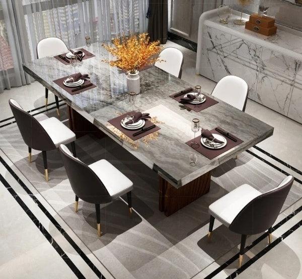 Lixra Luxurious Marble Top Rectangular Dining Table