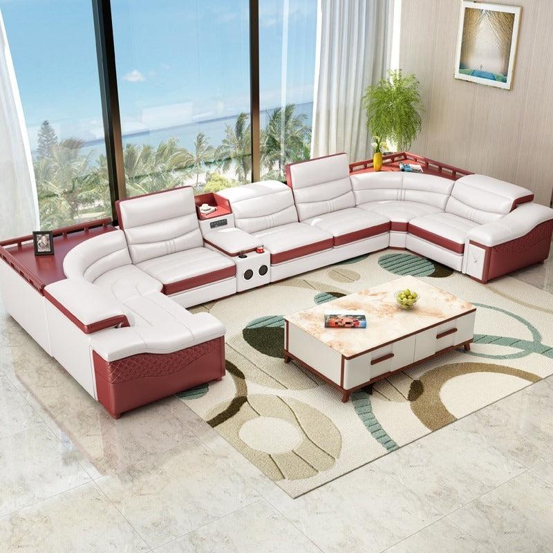Lixra Luxurious Modern Design Leather Sectional Sofa