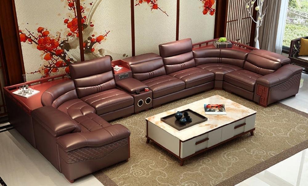 Lixra Luxurious Modern Design Leather Sectional Sofa
