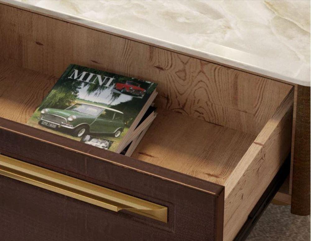 Lixra Luxurious Modern Stylish Marble Top Coffee Table And TV Stand