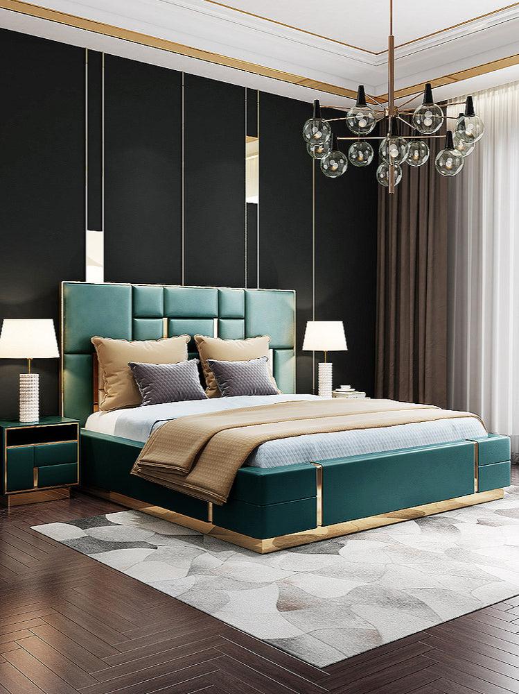 Lixra Luxurious Rectangular And Spacious Leather Bed