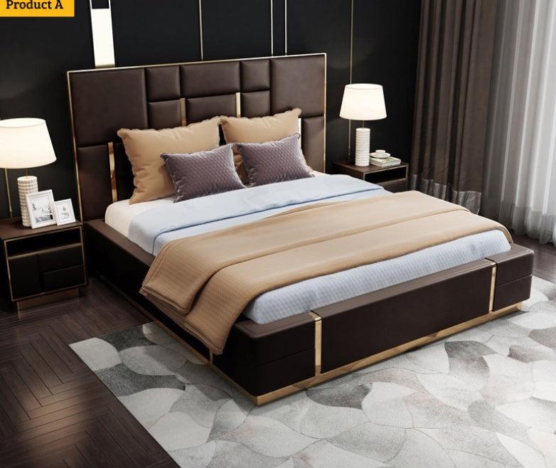 Lixra Luxurious Rectangular And Spacious Leather Bed