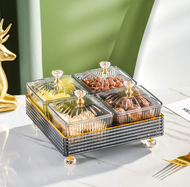 Lixra Luxurious Refreshment Tray For Snacks And Dried Fruits