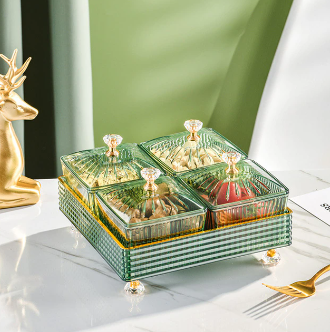 Lixra Luxurious Refreshment Tray For Snacks And Dried Fruits