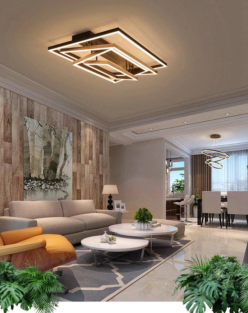 Lixra Luxurious Wooden Semi-Flush Mount Ceiling-Light