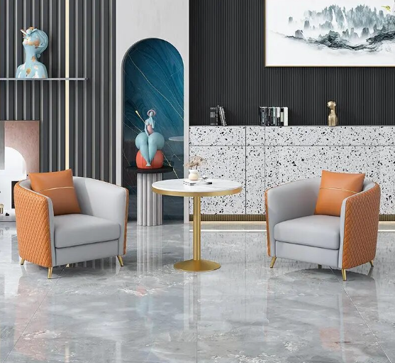 Lixra Luxury Fabric Upholstered Accent Chair Set Of 2